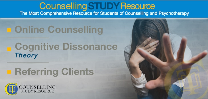 CT Podcast Ep28 Online Counselling, Cognitive Dissonance Theory, Referring Clients. A woman covering her face with one hand while her other hand extends outward as if to ward off anyone from coming near her.