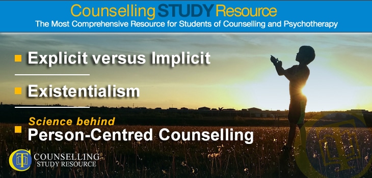 Counselling Tutor Podcast 057 – Explicit versus Implicit – Existentialism – Science behind Person-Centred Counselling