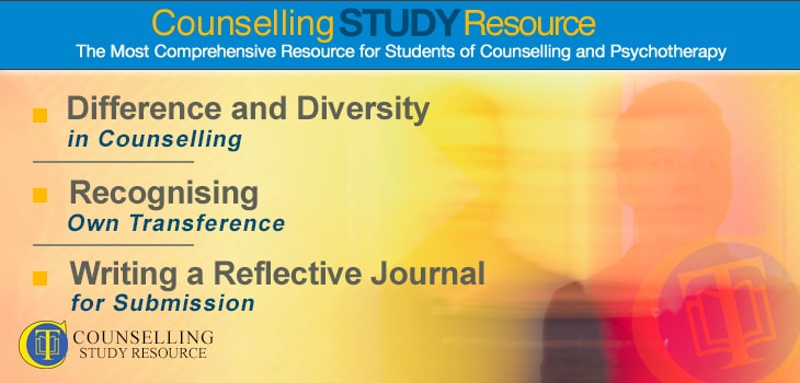 Counselling Tutor Podcast 067 – Difference and Diversity in Counselling – Recognising Own Transference – Writing a Reflective Journal for Submission