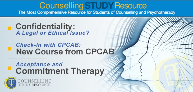 CT Podcast Ep156 featured image - Topics Discussed: Confidentiality: A legal or ethical issue?; New course from CPCAB; Acceptance and Commitment Therapy