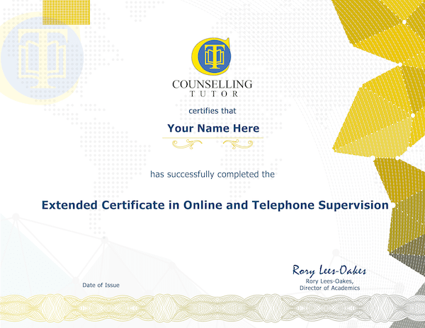 Extended Supervision Course certificate SMALL - Your Name Here